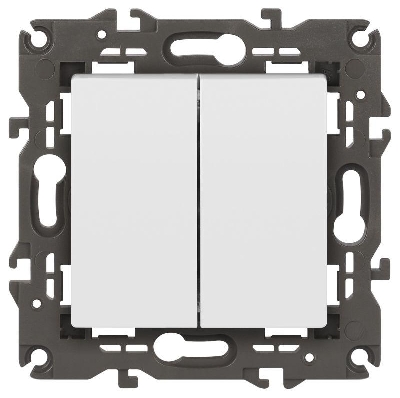 Переключатель 2-кл. СП Elegance 14-1106-01 10А IP20 250В 10AX механизм бел. Эра Б0034243