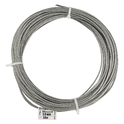 Трос для растяжки 3.0мм DIN 3055 стальной (уп.30м) Tech-Krep/Zitar 127846