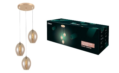 Люстра подвесная FORLI 380х800мм 3хE27 металл зол. Ritter 52535 6