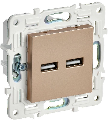 Розетка USB A+A 3.1А SKANDY SK-R15Sa песочн. IEK SK-U21-D31-K98