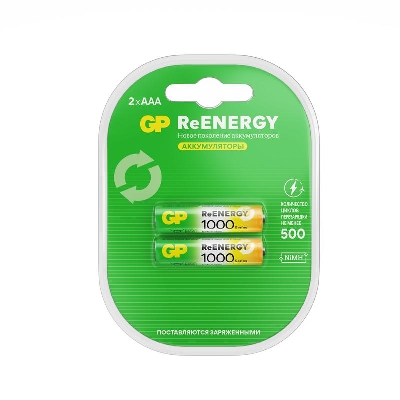 Аккумулятор AAA/HR03 ReEnergy 1.2В 930мА.ч (блист.2шт) GP 20271