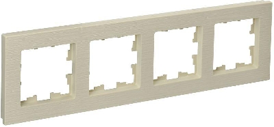 Рамка 4-м BRITE РУ-4-Бр беж. рифленый IEK BR-M42-51-K10