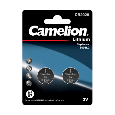 Элемент питания литиевый CR2025 BL-2 CR2025-BP2 батарейка литиевая 3В (уп.2шт) Camelion 15245