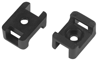 Площадка под хомуты 22х16мм с монтажным отверст. М4 NO-225-314 черн. (уп.10шт) Эра Б0066712