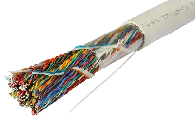 Кабель витая пара UTP (U/UTP) кат.5 100 пар 24 AWG ОЖ solid PVC нг(А)-LS Cabeus 7285c