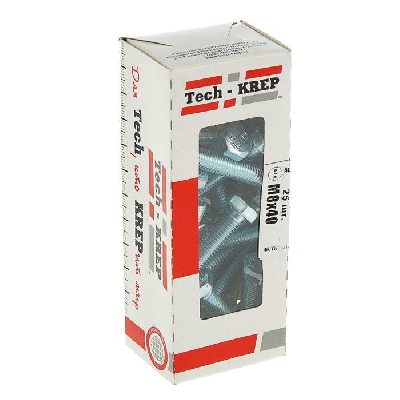 Болт с шестигранной головкой М8х40 DIN 933 оцинк. (уп.25шт) Tech-Krep/Zitar 105210