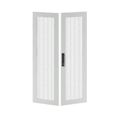 Дверь двустворчатая для IT-CQE 1400х600 перфорир. RAL7035 DKC RGITCPMD1460