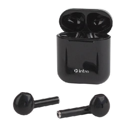 Гарнитура-Bluetooth BI1600 сенсорная ultra slim с зар. кейсом черн. Intro Б0044835