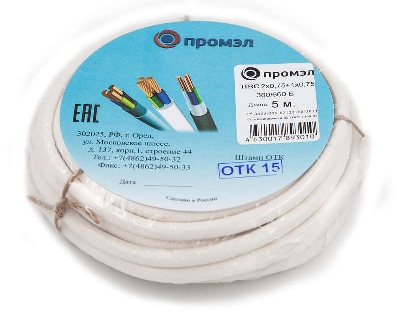 Провод ПВС 3х0.75 (2х0.75+1х0.75) 380В Б (бухта 5м) (шт) ПромЭл 13321560