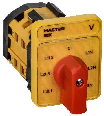 Переключатель кулачковый 16А (сх. 66) стандартная рукоятка IEK MI-CS10-016-066