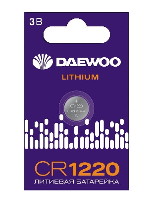 Элемент питания литиевый CR1220 3В BL-1 (блист.1шт) DAEWOO 5057951