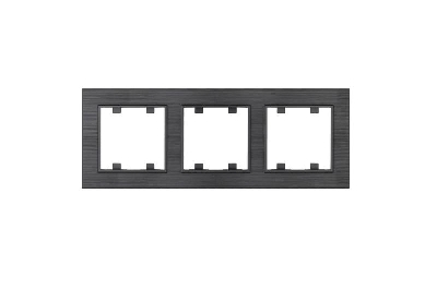 Рамка 3-м Karea LINE STAR дым. металлик Makel 86050703