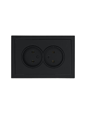 Розетка 2-мест. с/з СП ZIMA IP20 16А ПБТ безвинт. зажим черн. бархат LEZARD 704-4200-127BQC