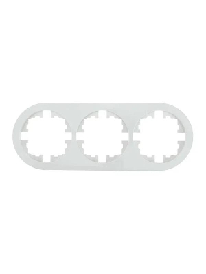 Рамка 3-м OSEN горизонт. круглая бел. LEZARD 744-0200-148