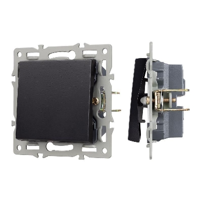 Механизм выключателя одноклавишный непроходной SWT-MK01-PL-BK (250В 16А) Arlight 043711