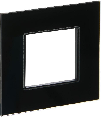 Рамка 1-м SKANDY SK-F21Bl стекло черн. IEK SK-M12-G-K02