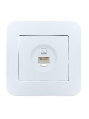 Розетка компьютерная 1-м СП ASTI IP20 RJ45 в сборе Cat 5e бел. LEZARD 7081-0202-139