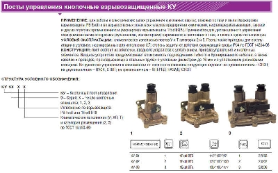 Пост кнопочный КУ-91 1Exd IIB T5 Gb/Ex tb IIIC T95C Db-ХЛ2 ВЭЛАН