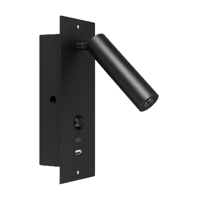 Светильник светодиодный SP-BED-CHARGE-BUILT-S80x230-3W Warm3000 (BK 20 deg 230В USB-A USB-C) IP20 металл Arlight 046880