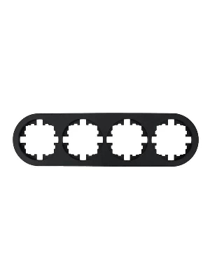 Рамка 4-м OSEN горизонт. круглая механизм черн. бархат LEZARD 744-4200-149