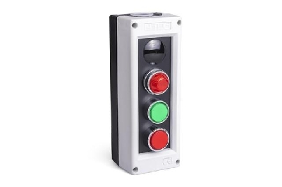 Пост 3-кнопочный со световым индикатором (А220х6) черн./сер. EMAS PK31S