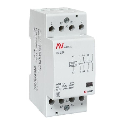 Контактор модульный КМ 25А 2NC+2NO 230В AC (2 мод.) AVERES EKF km-av-2-25-22-230V