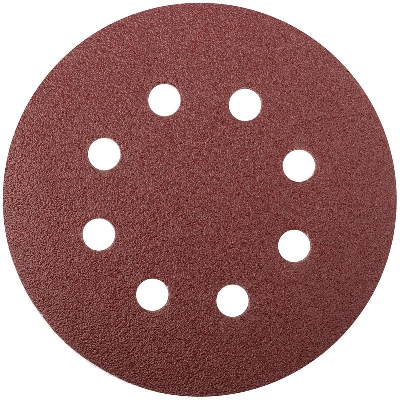 Круг шлифовальный с отверстиями (липучка) алюм./оксид 125мм Р 80 (уп.5шт) FIT 39664
