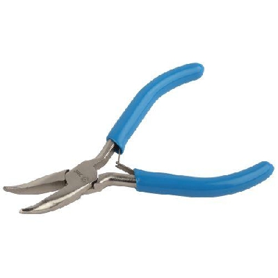 Тонкогубцы 120мм мини с изогнутым носом обливные рукоятки ЭРА Б0055909