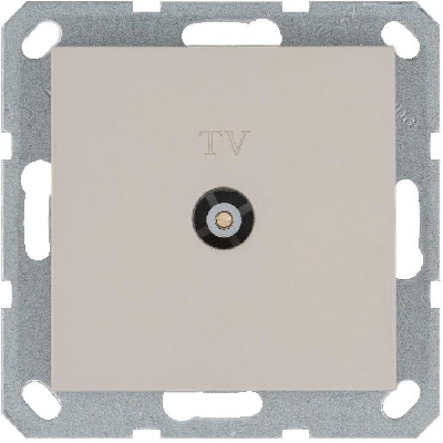 Розетка телевизионная проходная TV Ф9.5мм механизм тауп Jasmart G6002T