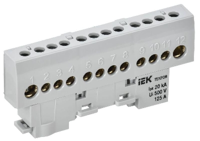 Шина L "фаза" изол. на универс. держ. 8х12-12-Ср TEKFOR IEK TF-NN20-12-KL-K03