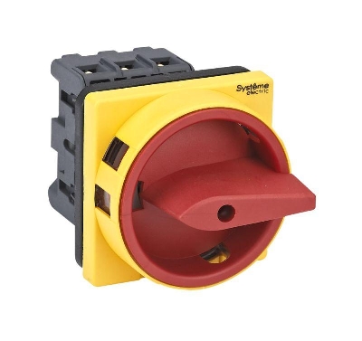 Выключатель-разъединитель 3п 25А IP20 с красн. рукоят. на дверцу 4 винтами с замком SE MSD25310R