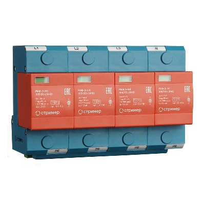 Устройство защиты от импульсных перенапряжений РИФ-Э-I+II 385/30 с (4+0) Стример 114106