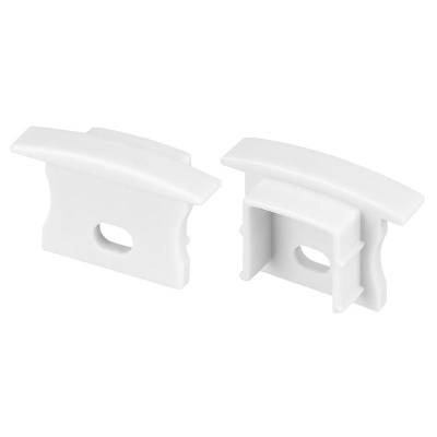 Заглушка LINE-2315-F с отверстием WHITE пластик (комплект) Arlight 044266