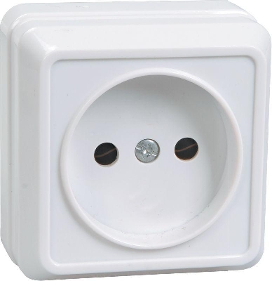 Розетка 1-м ОП Октава 10А IP20 без заземл. бел. GENERICA ERO10-K01-10-DC