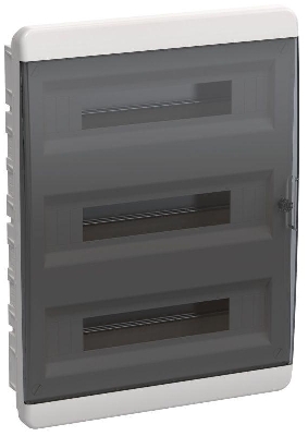 Корпус ЩРВ-П-54 TEKFOR IP41 черн. прозр. дверь пластик. IEK TF5-KP12-V-54-41-K01-K03