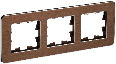Рамка 3-м BRITE РУ-3-1-Бр метал. коричн. RE AL IEK BR-M32-M-21-K30