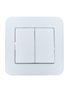 Выключатель 2-кл. 1п СП ASTI 10А IP20 в сборе бел. LEZARD 7081-0202-101