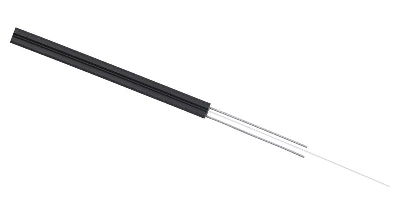 Кабель волоконно-оптический 9/125 одномод. 2 волокна усилен двумя стальн. проволоками FTTH (fiber to the home) внутр../внешн.. -40-+60град.C LSZH черн. Cabeus 9689c