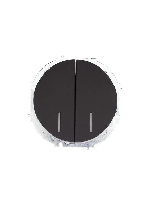 Выключатель 2-кл. СП OSEN 10А IP20 с подсветкой механизм черн. бархат LEZARD 743-4288-112