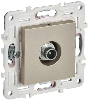 Розетка телевизионная проходная TV SKANDY SK-A17Sh шампань IEK SK-A10-P-K37