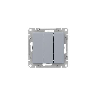 Выключатель 3-кл. СП Эпика механизм алюм. EKF UP1-SWA-31