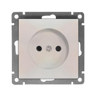 Розетка 1-м СП Афина 16А IP20 без заземл. механизм жемчуж. Universal A0022-OBr