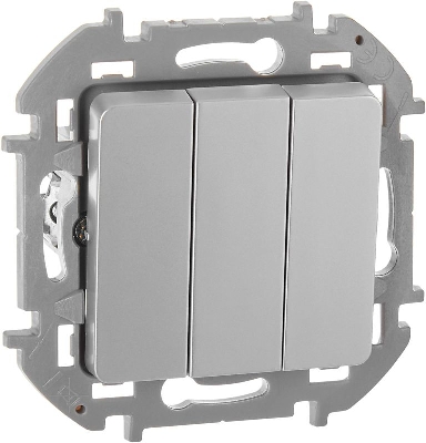 Выключатель 3-кл. Inspiria 10АХ 250В винтов. зажимы алюм. Leg 673542