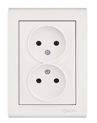 Розетка 2-м Manolya без заземл. бел. Makel 41001017