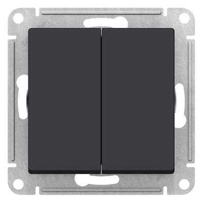 Переключатель перекрестный 2-кл. AtlasDesign 2хсх.7 10АХ механизм карбон SE ATN001073