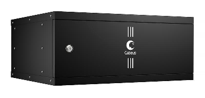 Шкаф телекоммуникационный настенный разборный LIGHT WSC-05D-4U55/45m-BK 19дюйм 4U дверь метал. черн. Cabeus 10186c