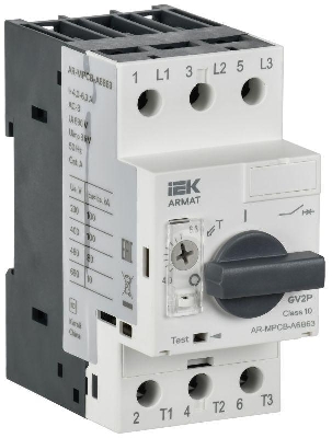 Выключатель автоматический защиты двигателя ARMAT A6 GV3P 4-6.3А IEK AR-MPCB-A6B63