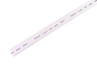 Трубка термоусадочная ТУТ нг 10.0/5.0 бел. 1м REXANT 21-0001