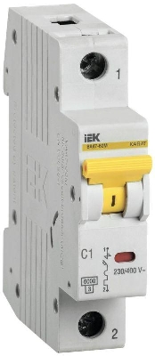 Выключатель автоматический модульный 1п C 2А 6кА ВА47-60M KARAT IEK MVA31-1-002-C