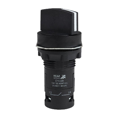 Переключатель 2 положения OptiSignal Compact D22 С7-S-220 черн. 2НО XB7ND23 КЭАЗ 362134